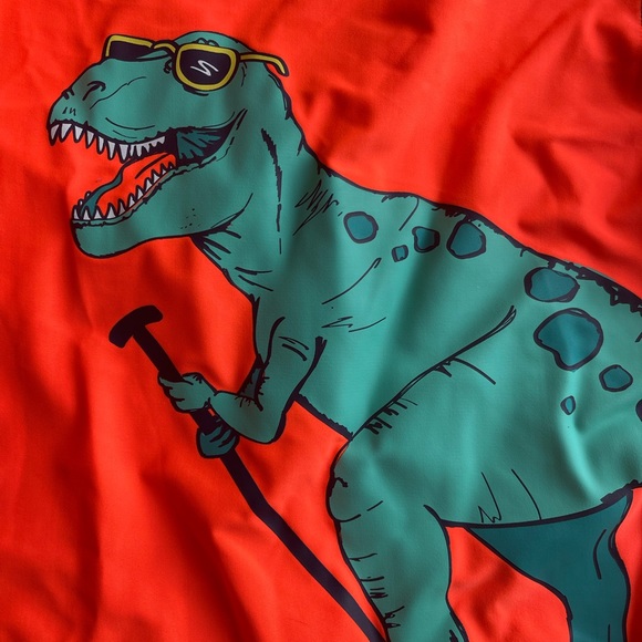 NWT 14 carters Kids dinosaurs rash guard shirt swim top bathing sunglasses pool - Picture 4 of 5